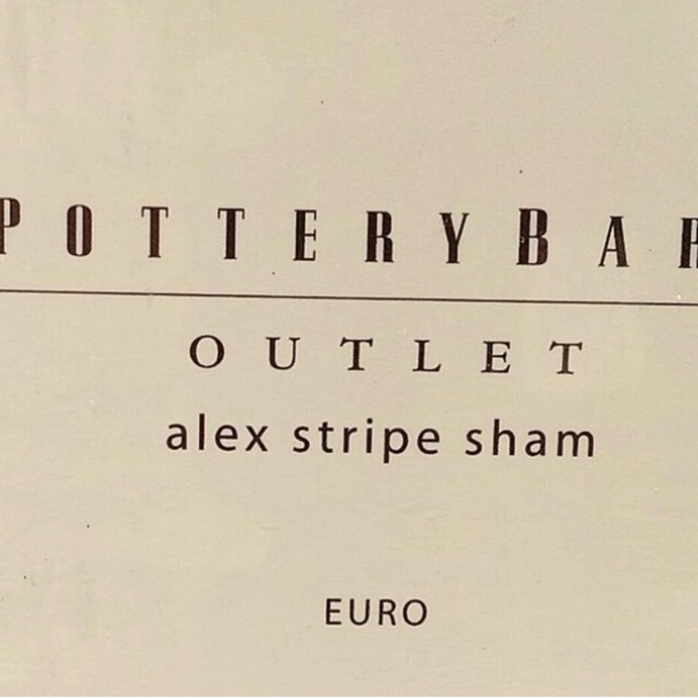 3 Pottery Barn Alex Blue and Multicolor Stripe Pillow Shams